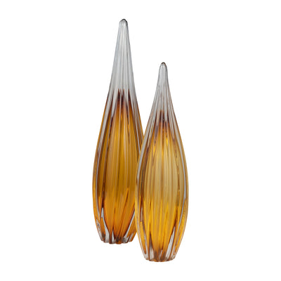 GLASS, 19 PAPERWEIGHT AMBER