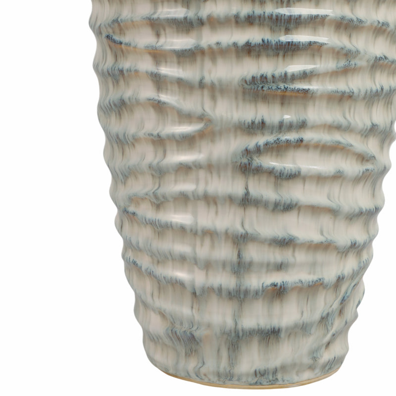 26 Decorah Small Cer Ribbed Vase