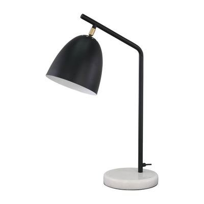 Metal/Marble, 22 Desk Lamp, Black/White