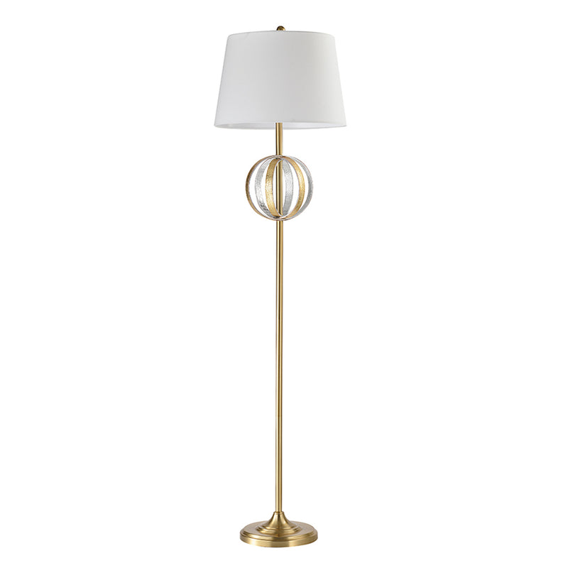 METAL FLOOR LAMP
WITH GOLD LEATHER