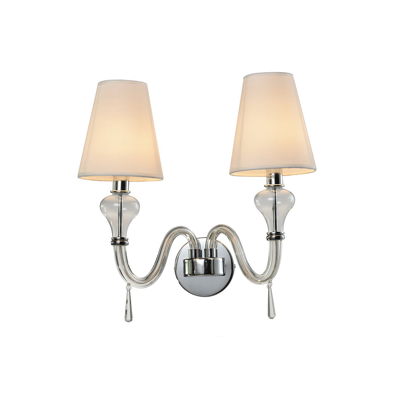 2 LIGHTS CRYSTAL WALL SCONSE