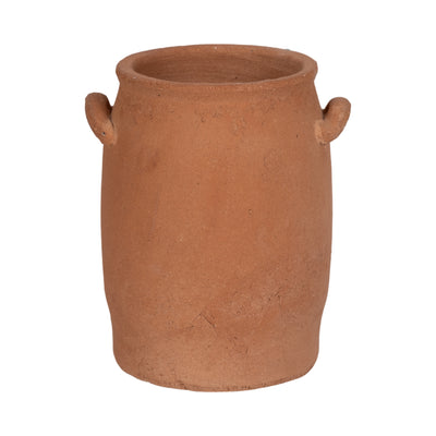 8 Traditional Handle Vase, Terracotta