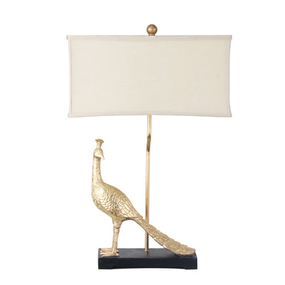 27H POLY PEACOCKTABLE LAMP