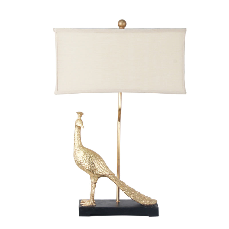 27H POLY PEACOCKTABLE LAMP