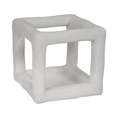 10 Textured Open Square Object, White