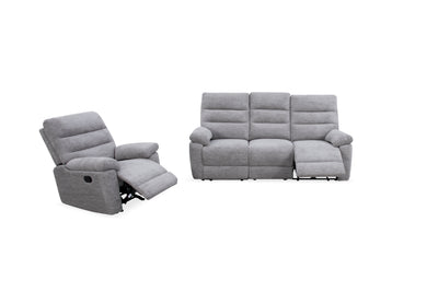 Comficore Grey Manual Motion Set ( Sofa + Chair)