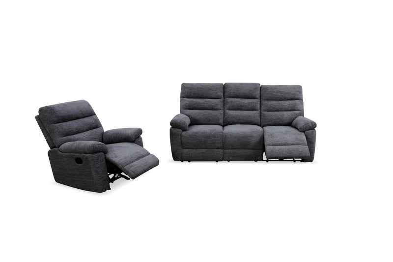 Comficore Navy Manual Motion Set ( Sofa + Chair)