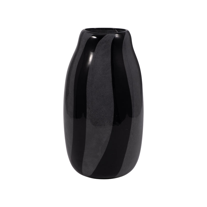 10 CAHAN SMALL BLACK STRIPED VASE