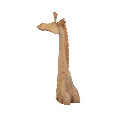 Wood, 45 Giraffe Bust, Natural