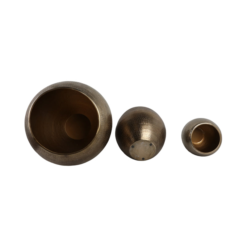 S/3 13/18/25 Noatak Bronze Planters