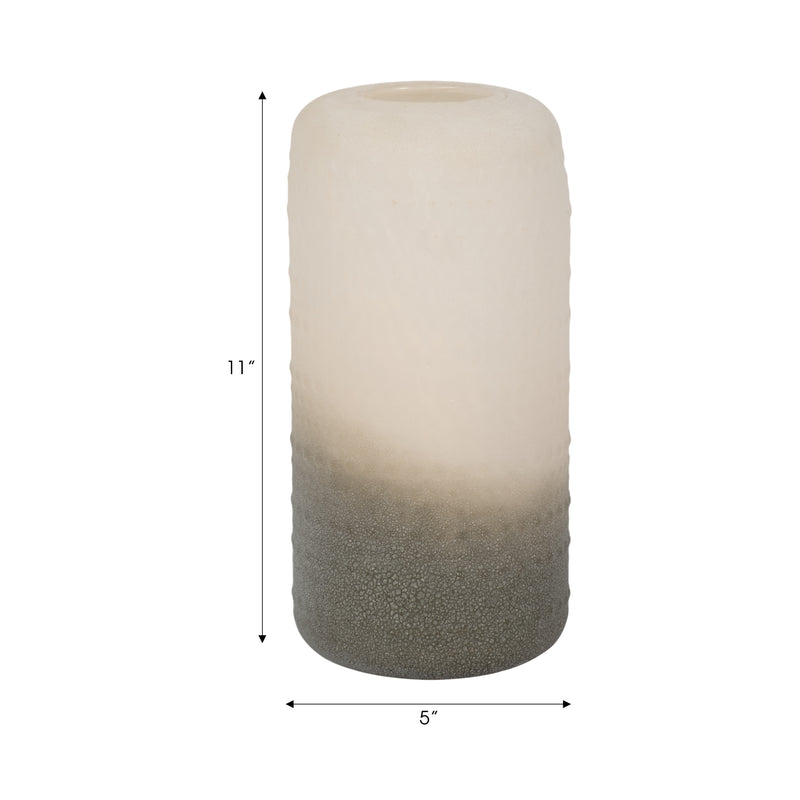 Glass 11 Textured 2-tone Vase,