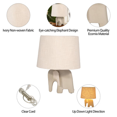 18 Ecomix Elephant Lamp, Beige