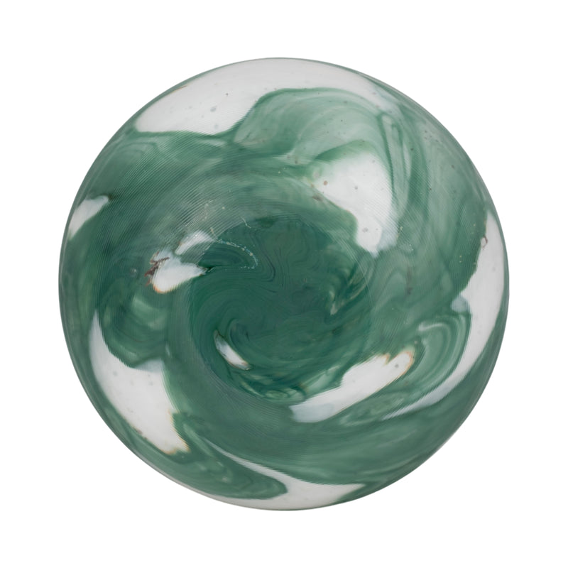 13 Ebb & Flow Vase, Green/clear