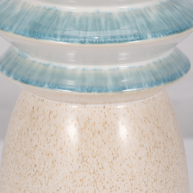 15 Fluted Top Vase Reactive Finish, Multi