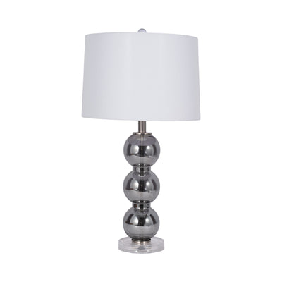 29 Stacked Glass Ball Table Lamp Crystal Base, Sm