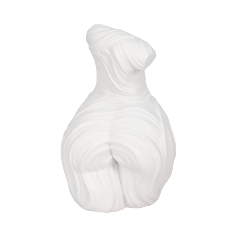 11 Curvy Ribbed Sculpture, White