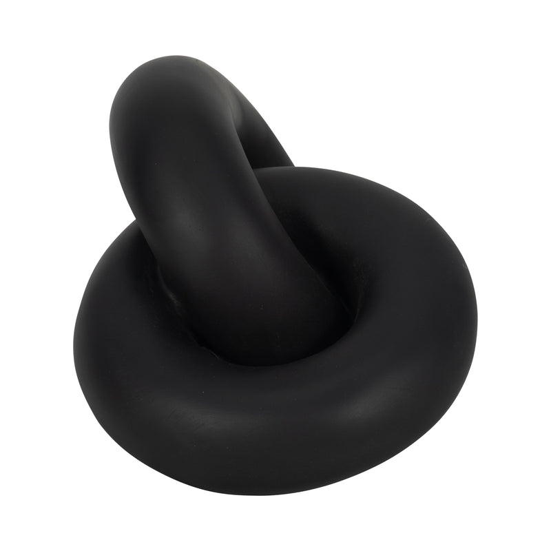 9 Resin Knot Decor, Black