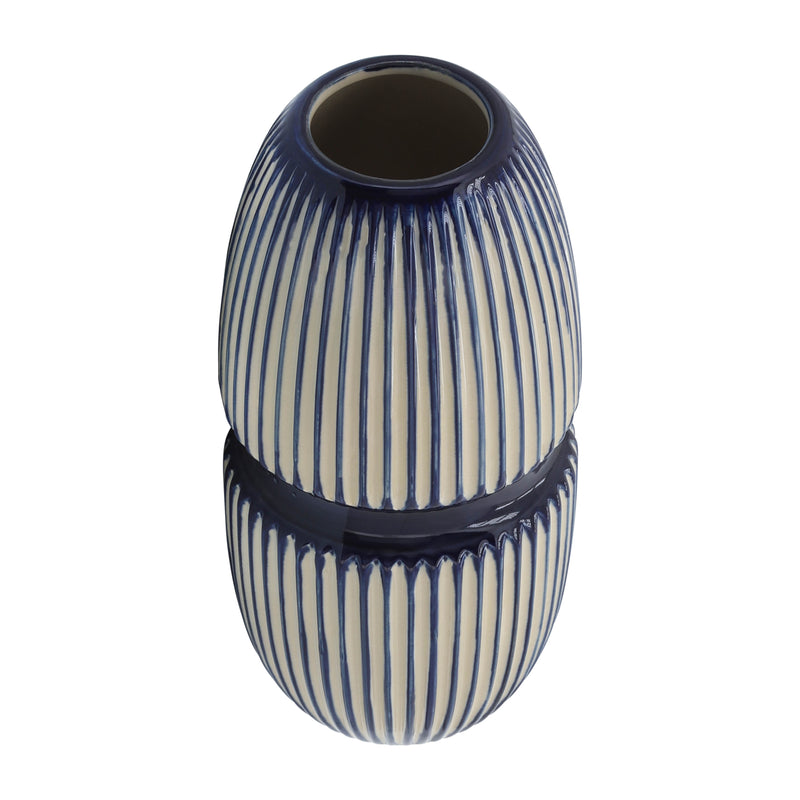 Cer, 12 Round Mallet Vase, Blue