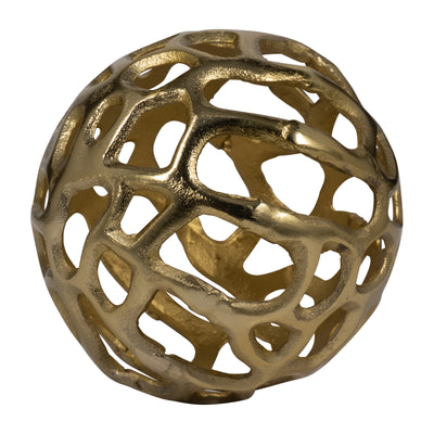 Metal, 6 Cut-out Orb, Gold