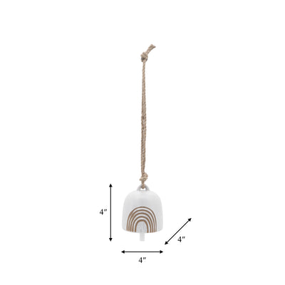 Cer, 4 Hanging Bell Rainbow, White/Beige