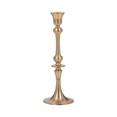 METAL, 9 TRADITIONAL TAPER CANDLEHOLDER, GOLD