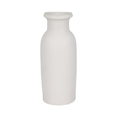 CER, 20H TALL SLIM VASE, WHITE