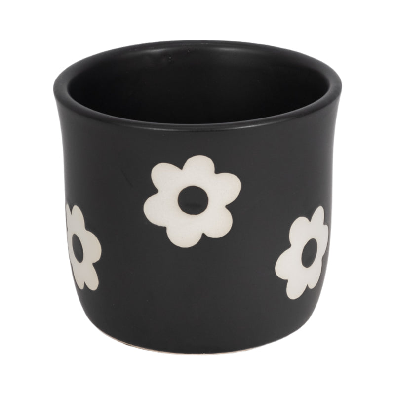 6 Flower Power Planter, Black/white