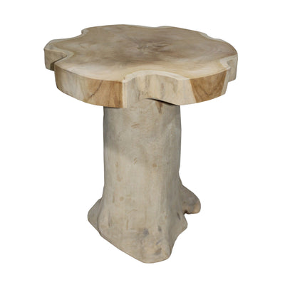 18 Teak Root Mushroom Accent Table, Natural