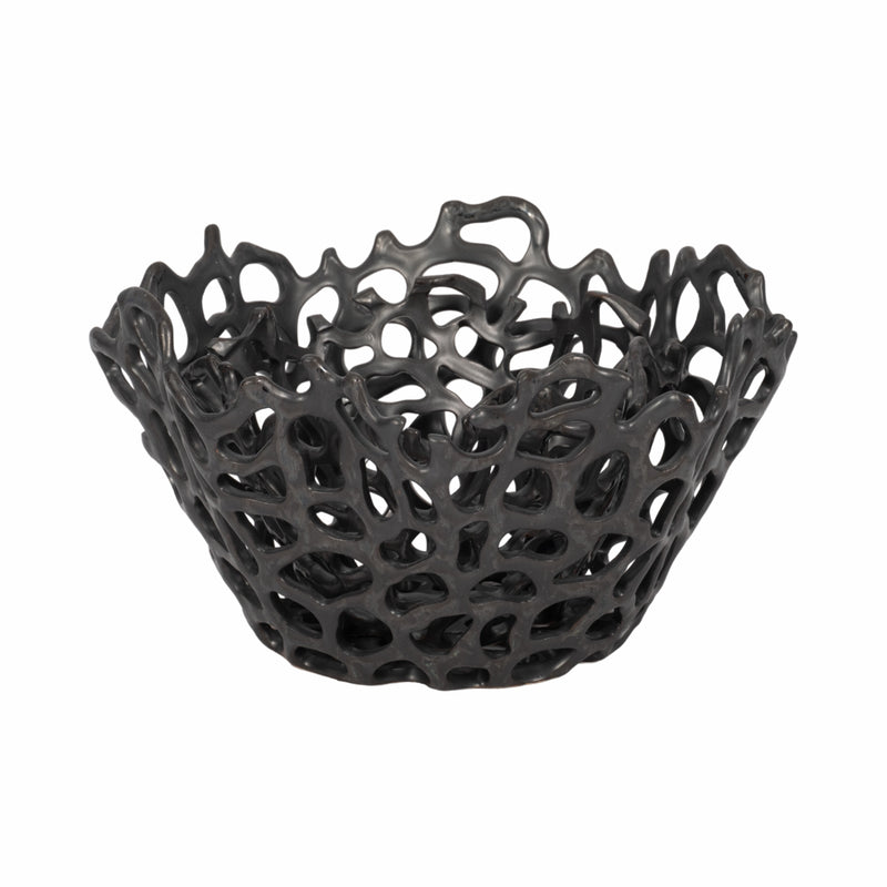 S/2 10/13 Steffi Black Ceramic Bowls