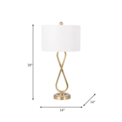 Metal, S/2 28 Infinity Table Lamps, Gold