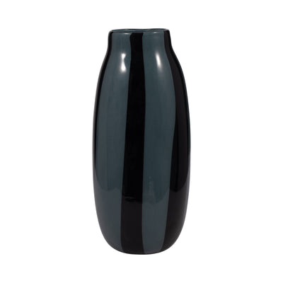 14 CAHAN LARGE BLACK STRIPED VASE