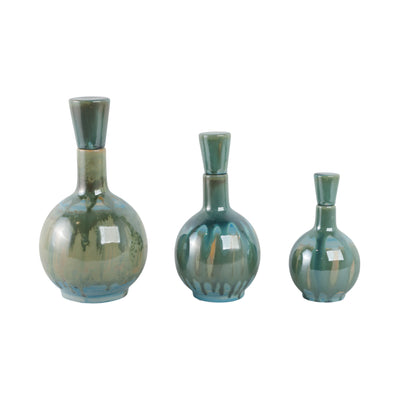 S/3 9/12/14 Keizer Ceramic Bottles