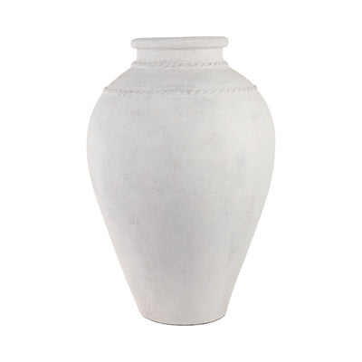 30 Terracotta Floor Vase, Ivory