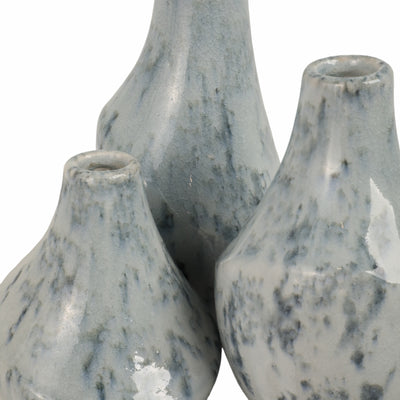 S/3 5/7/9 Klamath Ceramic Vases, Multi