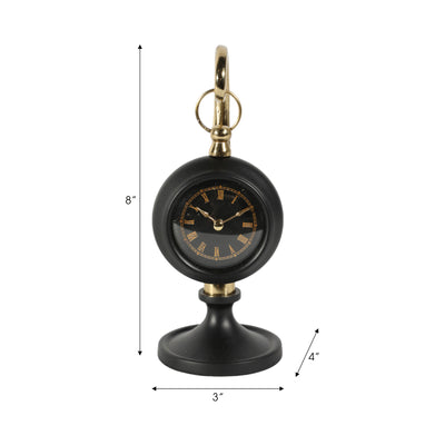 8 Avignon Gold And Black Desk Clock