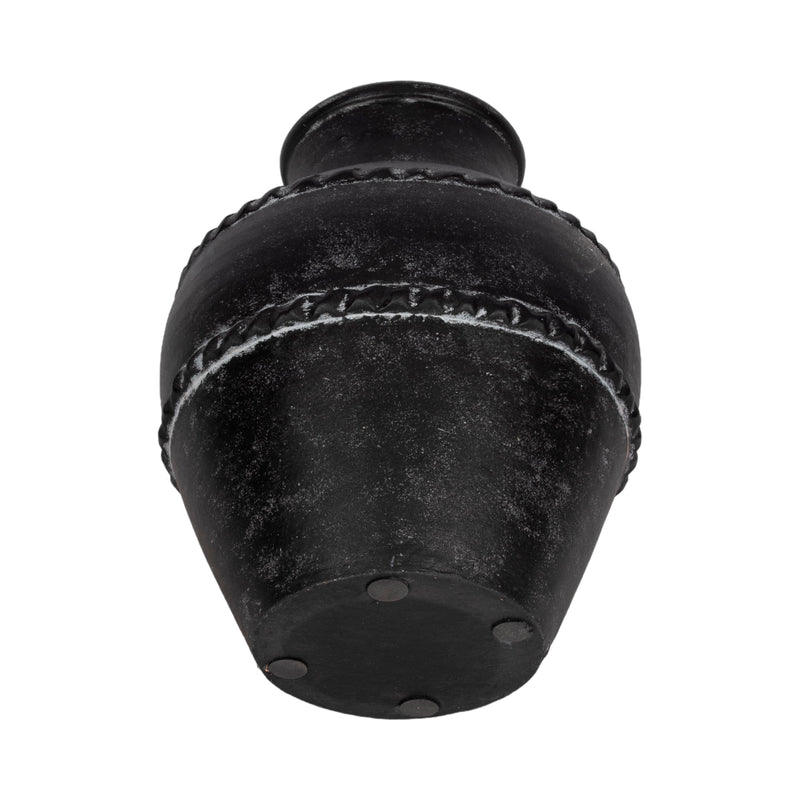 12 Traditional Terracotta Vase, Black