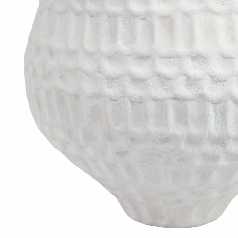 12callan Small 3d Printed Porcelain Vase, Ivory