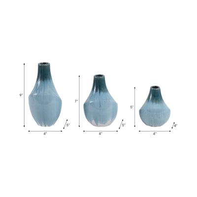 S/3 5/7/9 Astoria Ceramic Vases