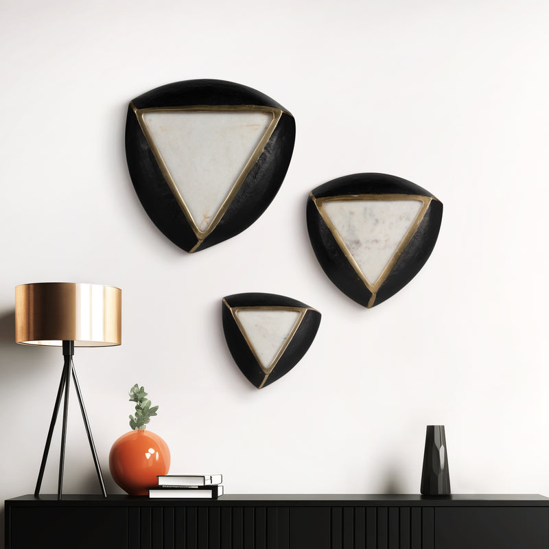 S/3 8/11/14 Dayton Marble Triangle Wall Decor