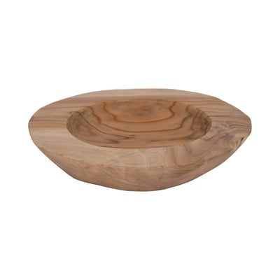 WOOD, 16 TEAK ORGANIC BOWL, NATURAL