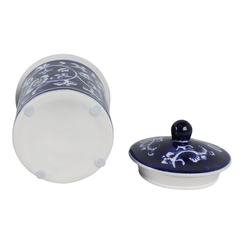 Cer, 6 8oz Chinoiserie Scntd Candle W/lid,blu/wht