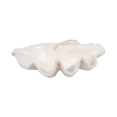 25 Pearlized Clam Shell Bowl, Ivory