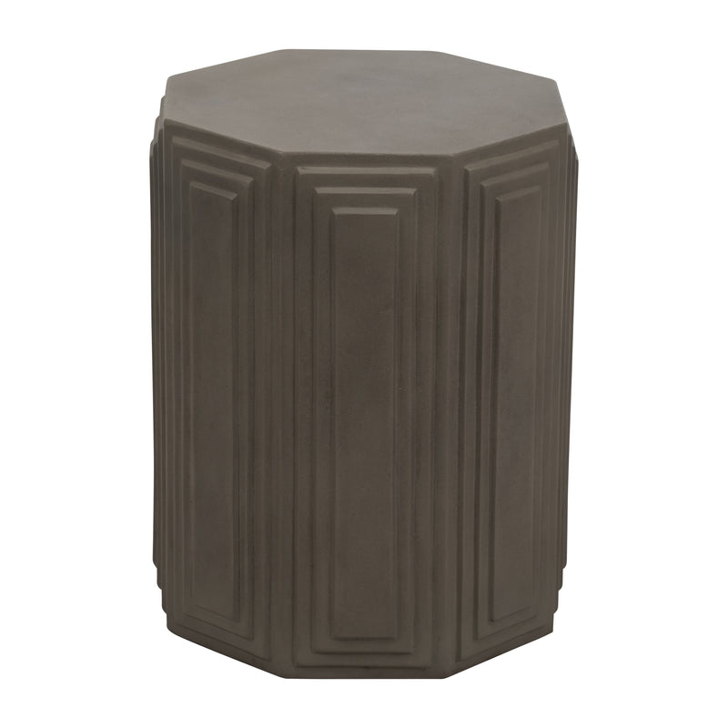 Concrete, 18 Geometric Accent Table, Dark Grey