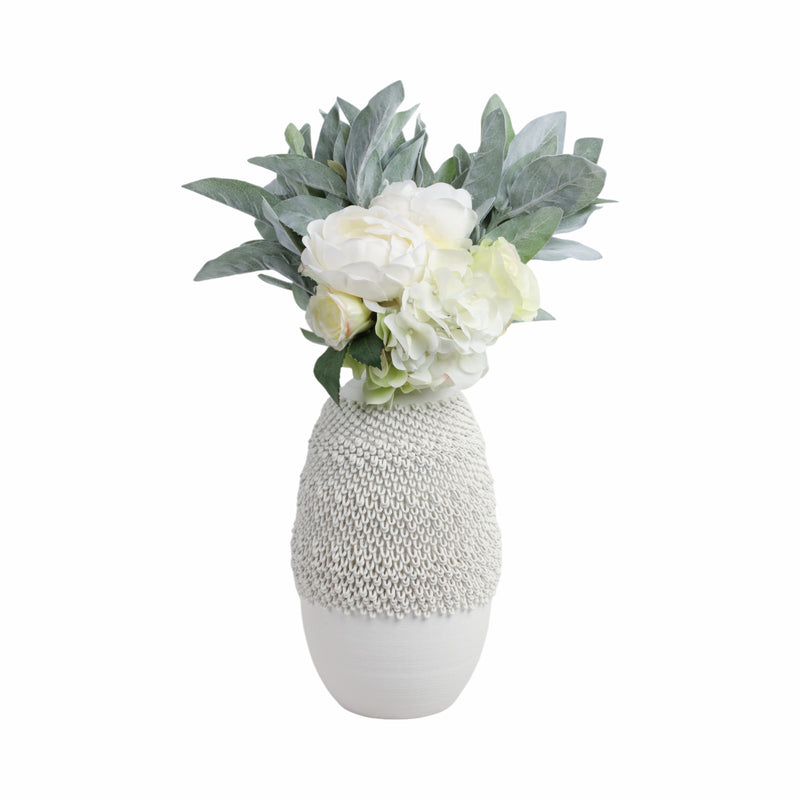 14 Arroyo Medium 3d Printed Porcelain Vase, Ivory