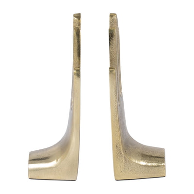 METAL, S/2 7 HANDS BOOKENDS, GOLD