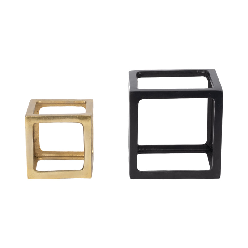 Metal, S/2 5/7 Open Square Object, Multi