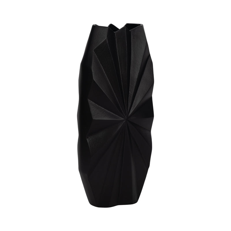 16 Udine Large Metal Vase, Black