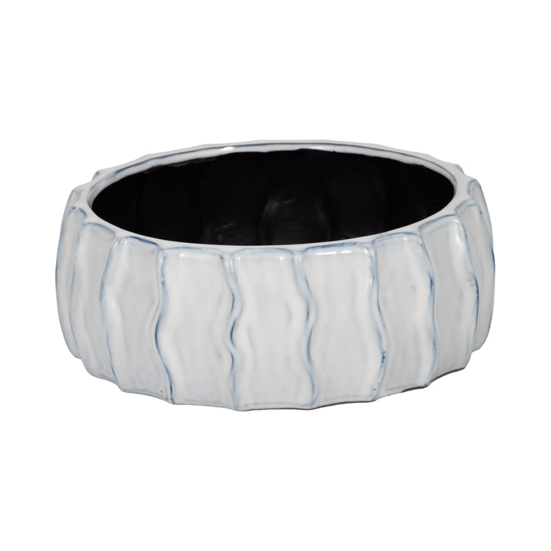 11 Sea Urchin Bowl, White/blue