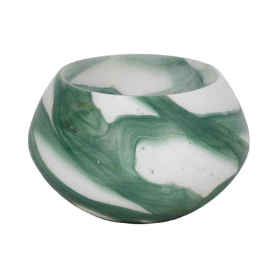 11 Ebb & Flow Bowl, Green/clear