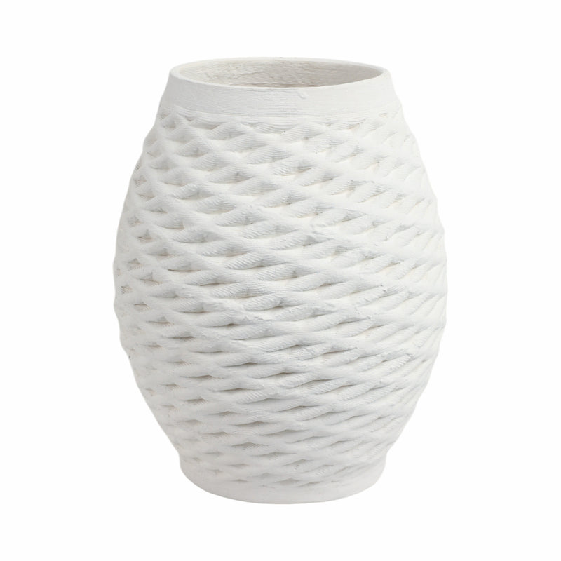 13talland Small 3d Printed Porcelain Vase, Ivory